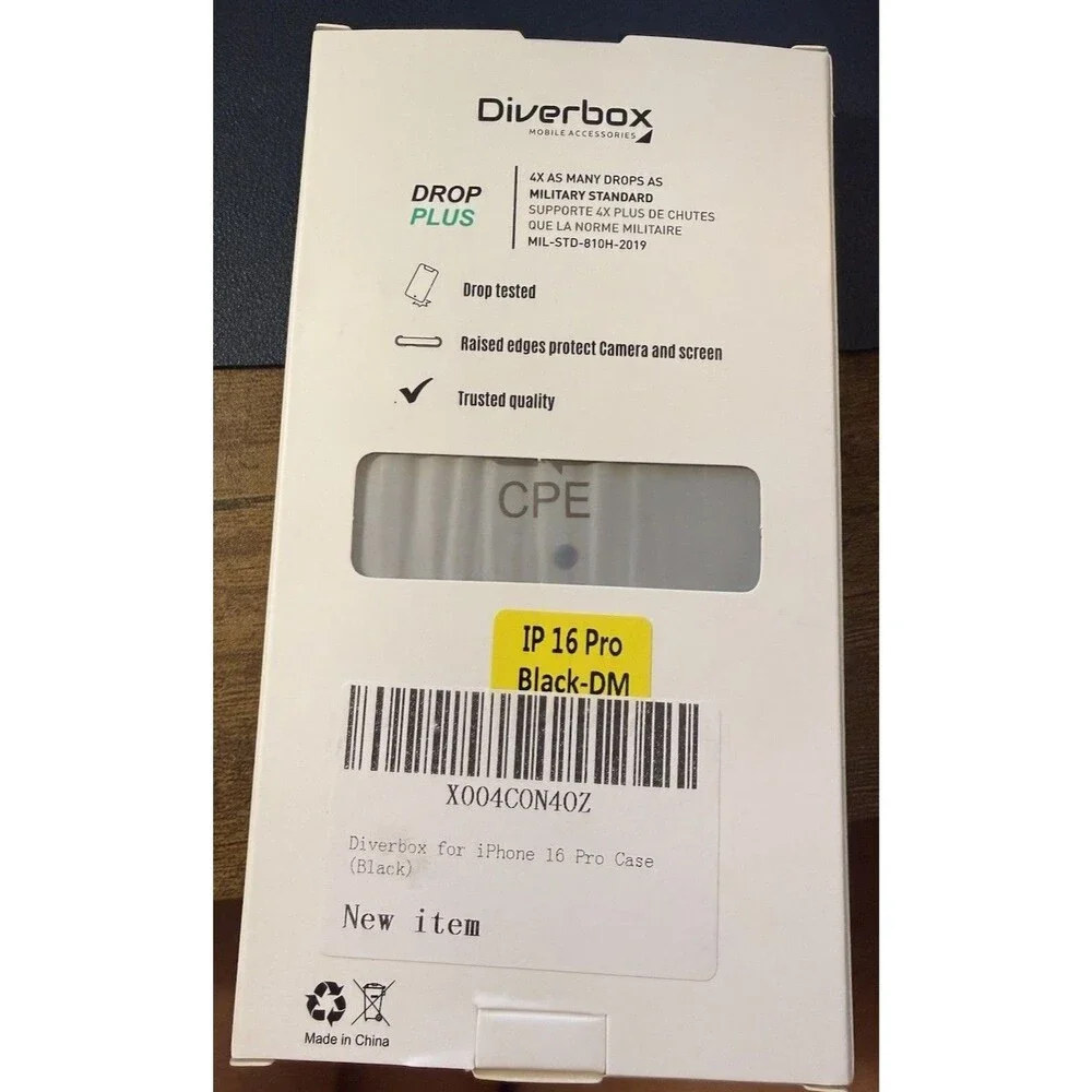 Diverbox Black Shockproof Drop Tested Anti-Scratch Case for iPhone 16 Pro